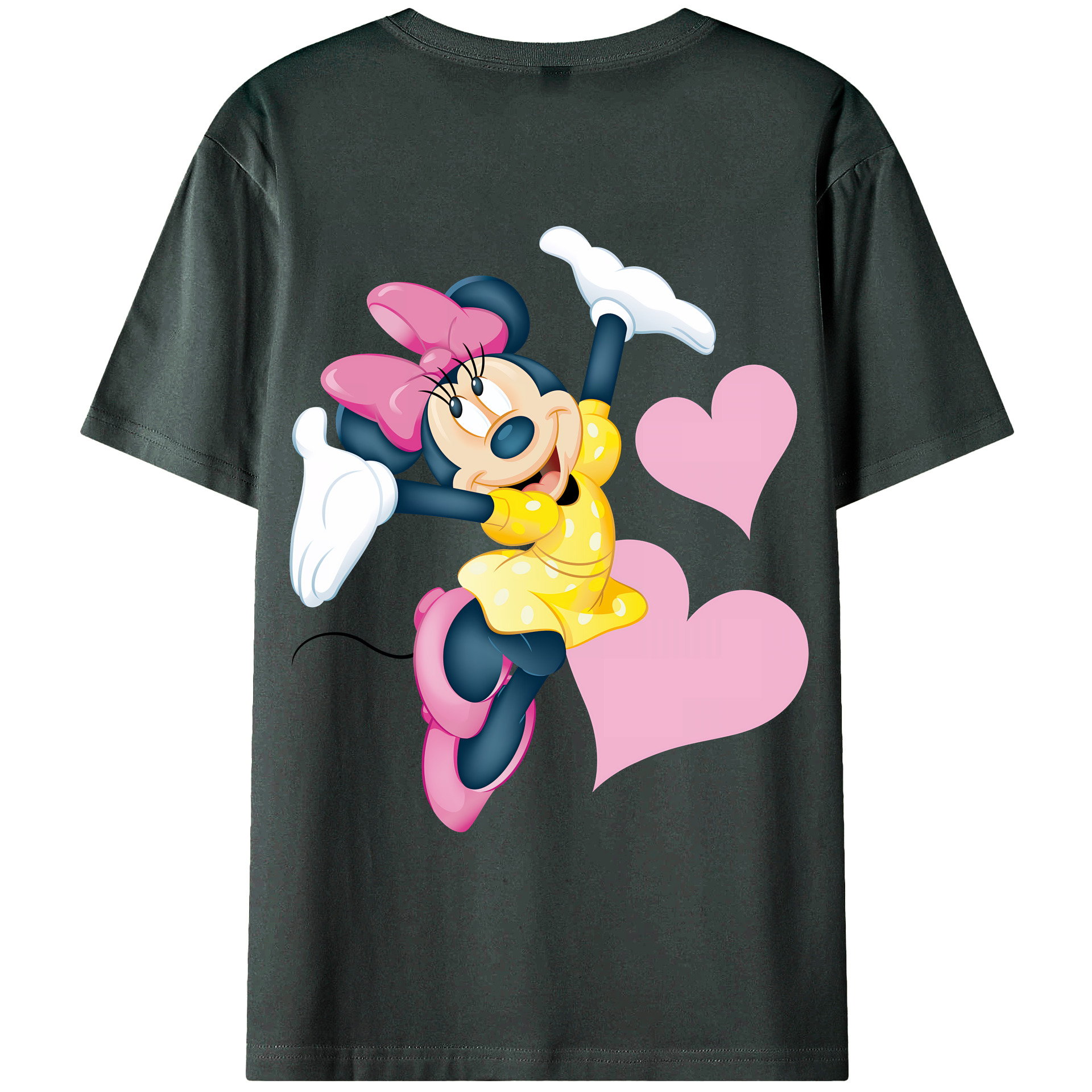 （画像用） ミッキーマウス Mickey Mouse 綿100％ メンズ半袖Tシャツ（バックプリント） 通気性